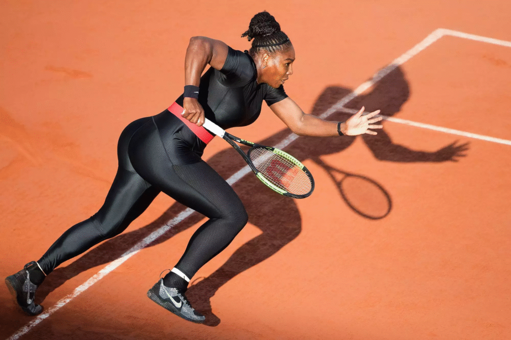Serena Williams Catsuit Negro Roland Garros 2018