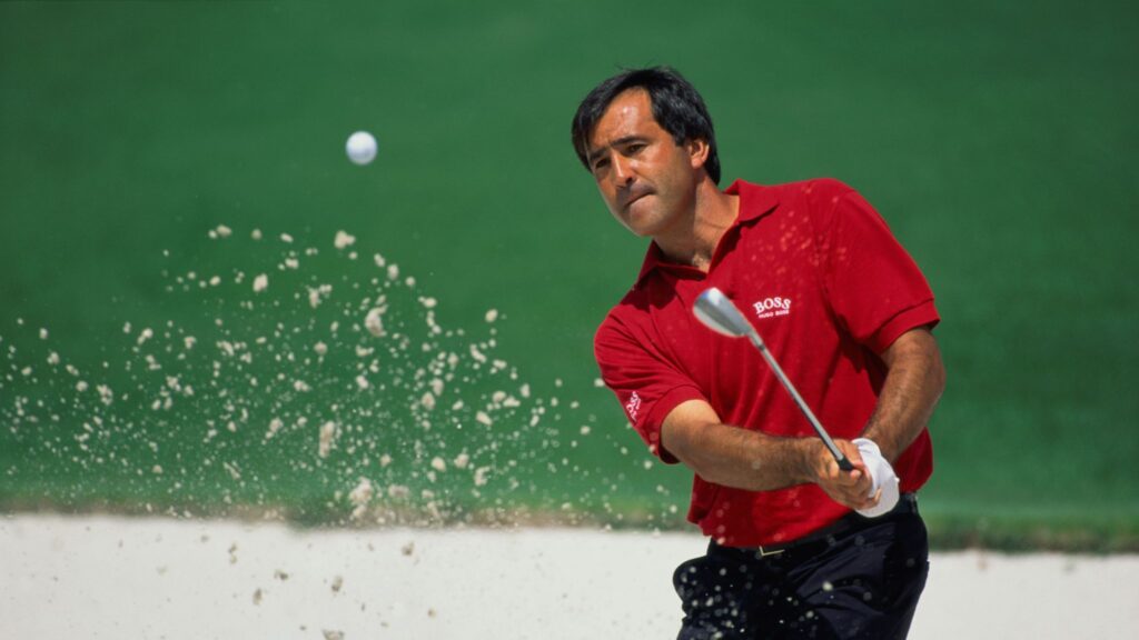 Seve Ballesteros Augusta Masters bunker shot