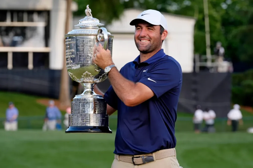 ganancias jugadores liv golf vs pga tour 2025 scottie scheffler