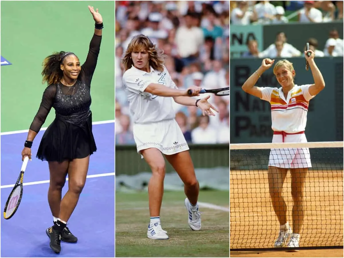 reinas del tenis femenino Serena Williams Steffi Graf Martina Navratilova